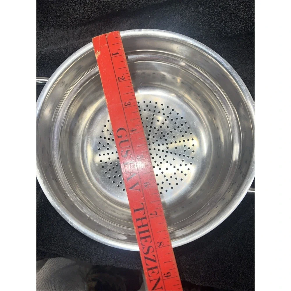 GreenPan Stainless Steel Steamer Insert with Glass Lid 8 Inch Universal Pot Fit